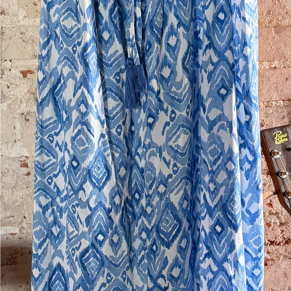 Jessica Simpson Azure and Ivory Maxi Dress